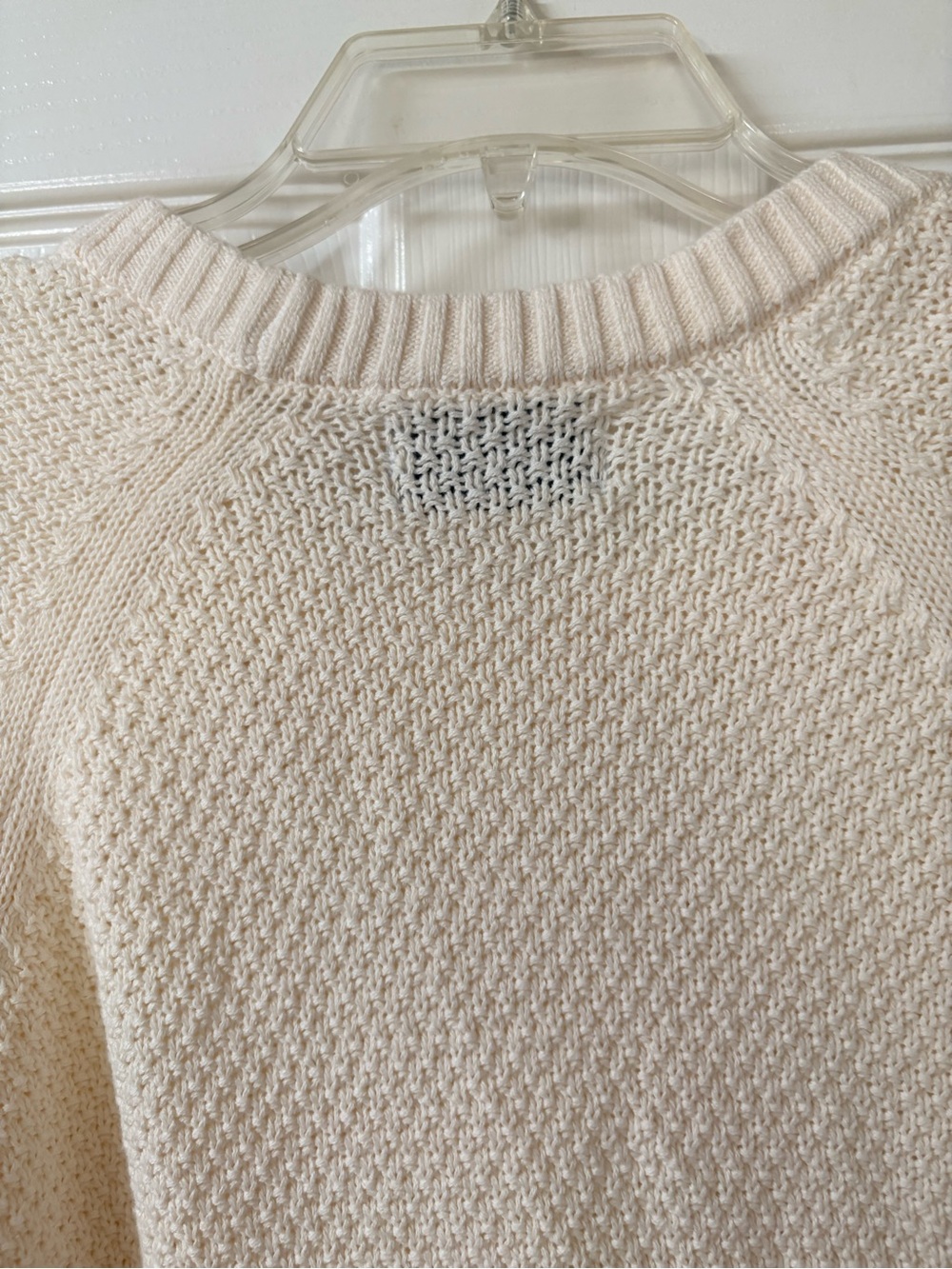 Old Navy Cream Ivory Textured Knit Longline Crewneck Tunic Sweater Large NWT - Picture 9 of 16